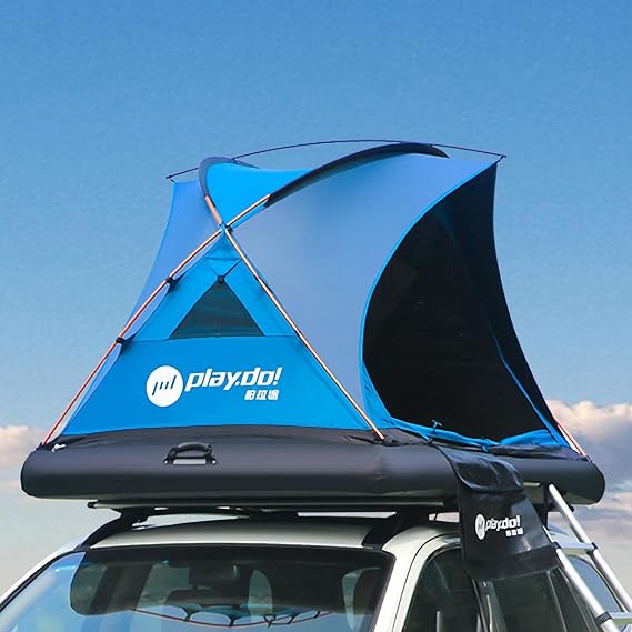 2 Man Inflatable Car Rooftop Tent - Portable, Easy Set-up, Four Season, Waterproof & Sun Resistant Camping Dome Tent - Suitable for SUVs, Trucks & Universal Auto Self-driving Tours