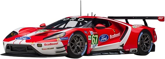 AUTOART 81911 1/18 Ford GT 2019 #67 Le Mans 24 Hour Race LMGTE Pro Class, Red/White, Finished Product