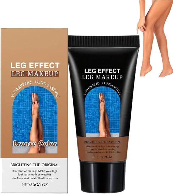 Body Coverage Perfector Waterproof, Full Coverage Leg Makeup & Tattoo Cover Up Cream, Smooth Tone Long Lasting Body Cover Up, Water Resistant Transfer Proof, Body Concealer for Mature Skin (Bronze)