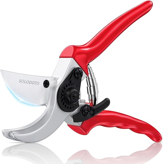 Garden Secateurs, 4X Sharper German Technique Pruning Shears for Gardening, 5X Durabler Japanese SK5 Steel Garden Scissors, Bypass Secateurs Heavy Duty, Clippers for Plant Hedge, Garden Tool