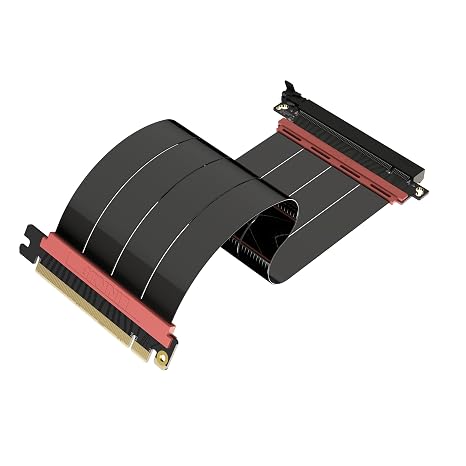 LINKUP - AVA5 PCIE 5.0 Riser Cable | Straight, Black 25cm