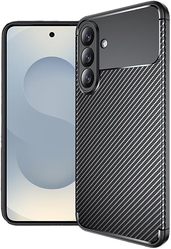 Spia Samsung Galaxy S26 ile Uyumlu Kılıf Siyah Karbon Silikon Orijinal (Samsung Galaxy S26 ile Uyumlu, Siyah)