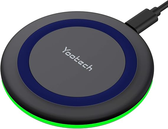 yootech Fast Wireless Charger, 7.5W for iPhone 12/12 Pro / 12 Mini / 12 Pro Max/SE 2020/11/11 Pro / 11 Pro Max/Xs Max, 15W for LG V50 / V45, 7.5W for Galaxy S20 / S9 / S10