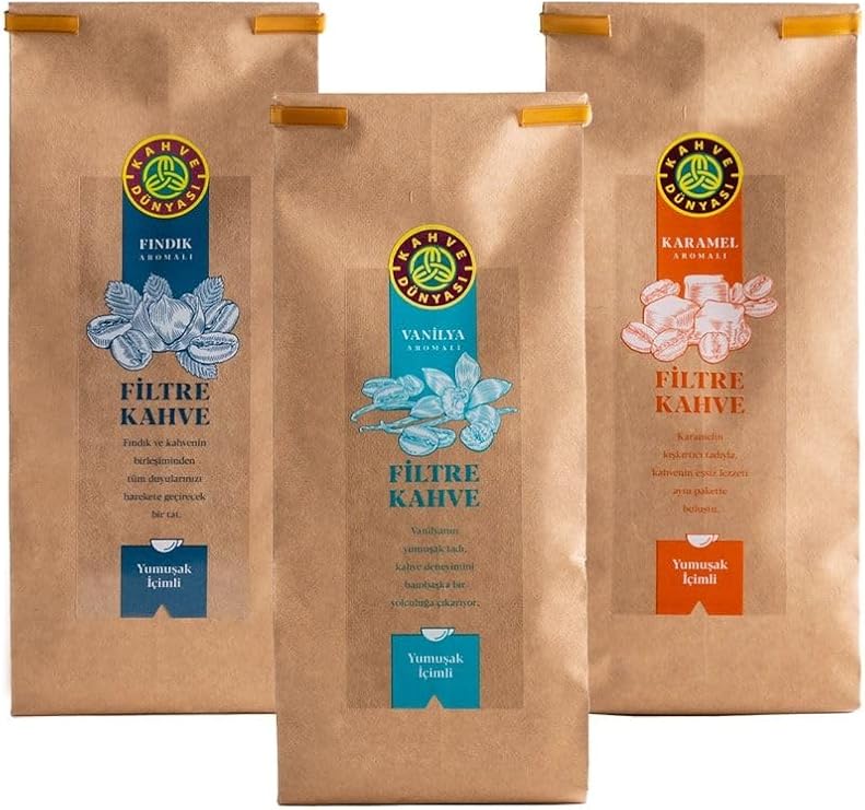 KAHVE DUNYASI 3'lü Aromalı Filtre Van Fın Kar