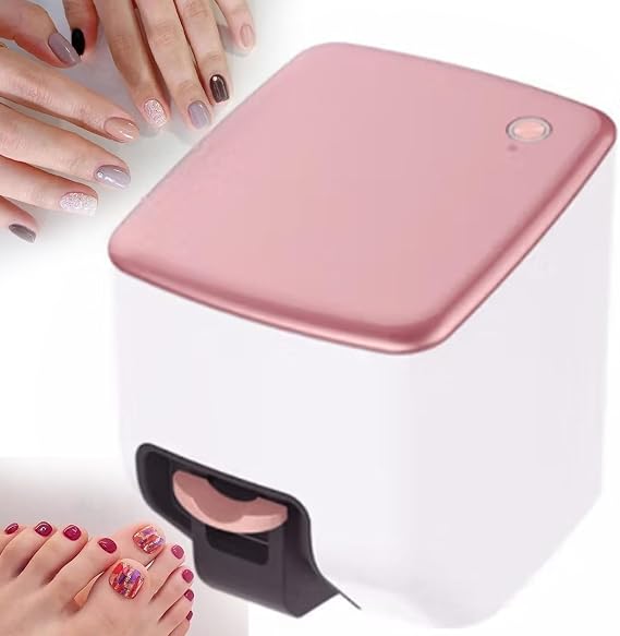 3D Portable DIY Nail Art Color Printer, Manicure Tool, Nail Face AI Recognition, 10 Seconds Fast Drawing for Nail Shop/Commercial/Home