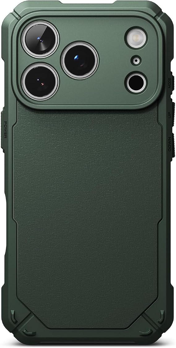 Ringke for iPhone 17 Pro Case, Rugged Gear (Dark Green)