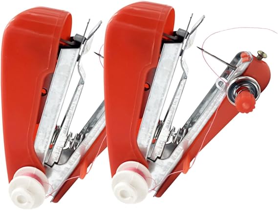 Mini Sewing Machine Set for Home Mending 2pcs Compact Portable