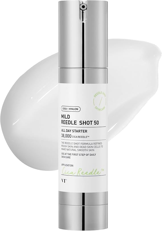 VT COSMETICS CICA Reedle Shot 50, suero con microagujas Spicule y exosomas. Exfolia y cuida los poros con Centella Asiática para una piel suave y luminosa. Potenciador coreano (50ml)