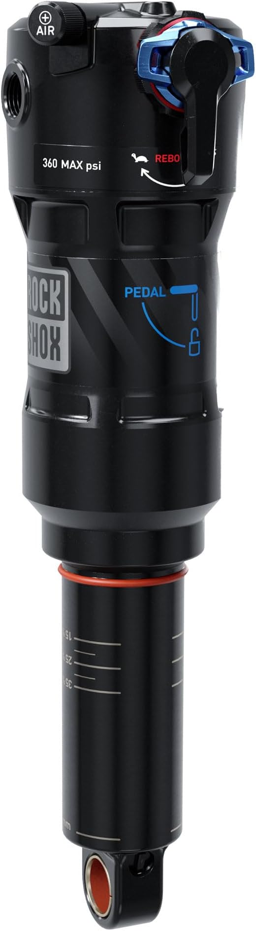 RockShox Deluxe Ultimate RCT Rear Shock - 165 x 42.5mm 2 Linear Air Tokens Lev/Low Comp 370lb L/O Force Trunnion /