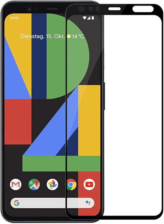 Microcase Google Pixel 4 XL Tam Kaplayan Çerçeveli Tempered Ekran Koruyucu - Siyah