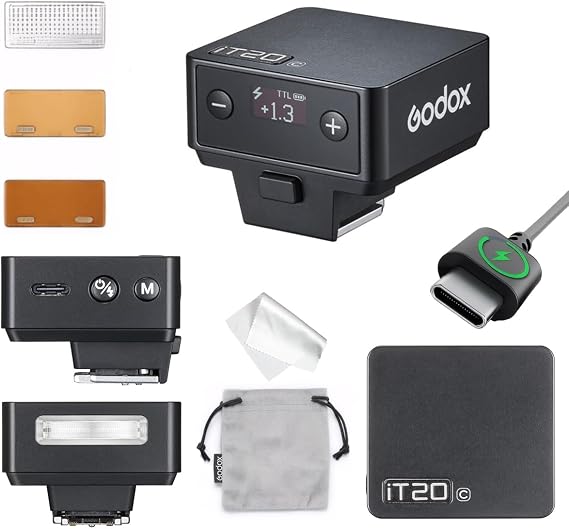 GODOX IT20 C TTL Flash, IT20C Camera Flash with Spreader and Color Filter