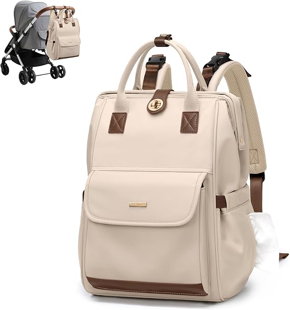 Diaper Bag Backpack,Multi Function Water Resistant Diaper Bag With Hook,Casual Hanging diaper bag for mom