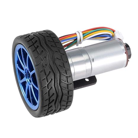 エンコーダーギアモーター 12v Diy向け 高トルク 高耐久性 全金属ギアボックス スマートカー ロボットモデル トラックキット マイクロスピード デジタル制御 500rpm 0.16w 多様なシーン対応 Diyプロジェクト用