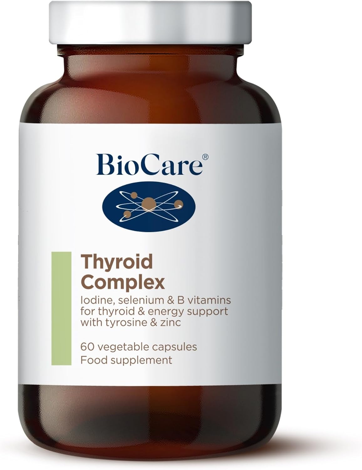 BioCare Thyroid Complex | Iodine, Selenium, Vitamins B2 & B3 for Thyroid & Energy Support | with Zinc & Tyrosine - 60 Capsules