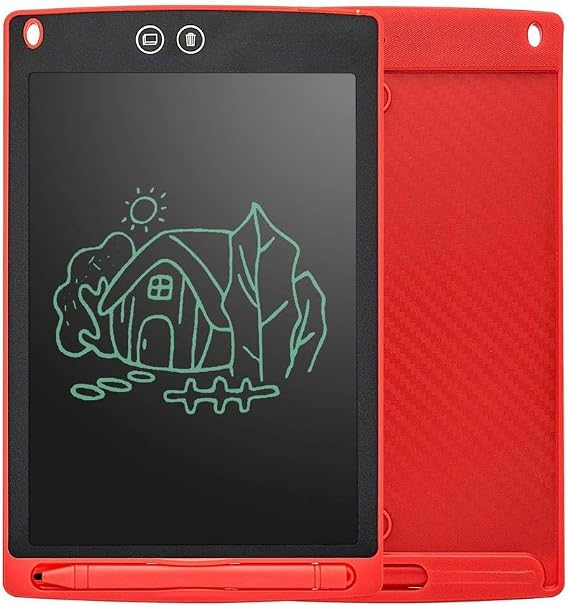 LCD Writing Tablet Digital eWriter Electronic Graphic Tablet Drawing Tablet Erasable Portable Doodle Board Color: Red