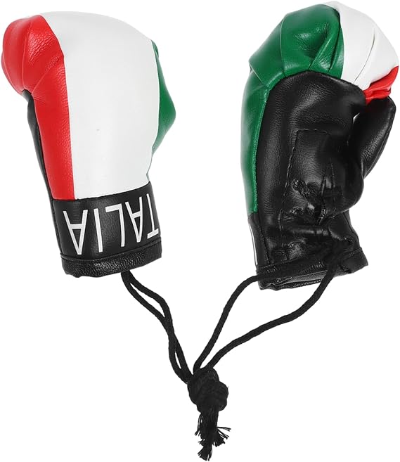 Mini Boxing Gloves Pendant Keychain in Patriotism Style Made of Pvc and Cotton, Versatile Decorations for Bags and House Keys Fine Workmanship, Boxing Gloves Decor for Sports