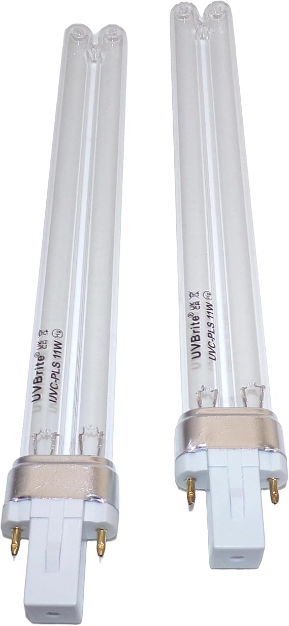 UVBrite® 2 x 11w PLS High Performance Quartz Lamp for Aquarium/Pond Filter UVC Clarifier | UV Germicidal Bulb