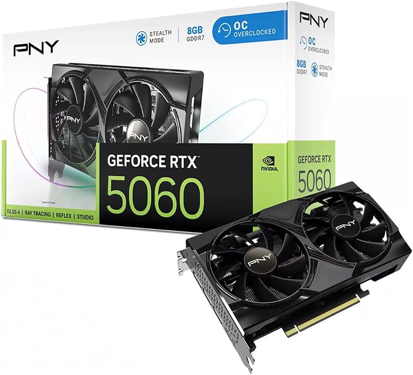 PNY Dual GeForce RTX 5060 OC 8GB GDDR7 128Bit HDMI/DP Ekran Kartı