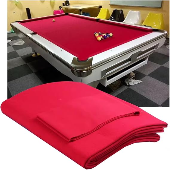 Wool Blend Pool Table Felt Set, 9ft Billiard Cloth with 6 Strips for Professional Performance on Home and Commercial Tables