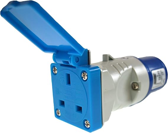 Bits4reasons Maypole New Model Caravan - 230v 16a Plug To Bs Socket Adaptor Bk Mp3758b Camping Caravan Generator