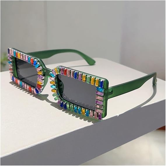 Funny Sunglasses Fashion Crystal Shiny Shades, Candy Color Sunglasses for Women Vacation Beach Trendy Sun Glasses