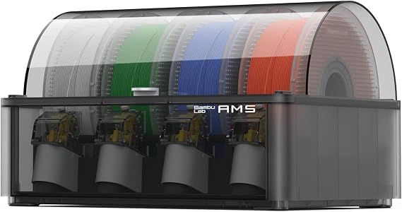 Bambu Lab AMS 2 Pro, Automatic Material System for 3D Printing, Up to 24-Color/Multi-Material Support, 65℃ Active Filament Drying, RFID Filament Sync, Compatible with X1/P1 Series Printers