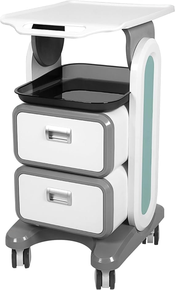 Professional Medical Trolley Cart Utility Cart with Wheels, Rolling Utility Carts, Hospital Ultrasound Cart, Beauty Salon Storage Cart for Estheticians, Mobile Utility Cart for Dental Clicnic, Lab (S