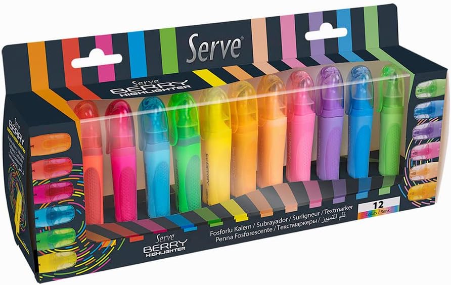 Serve Berry Highlighter, 12 Color Set
