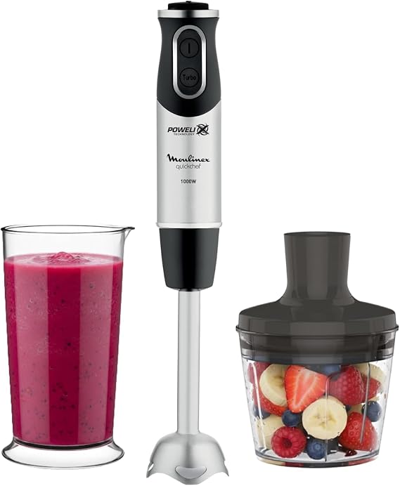 Moulinex QuickChef Hand Blender 1000W 10 Speed Turbo Chopper