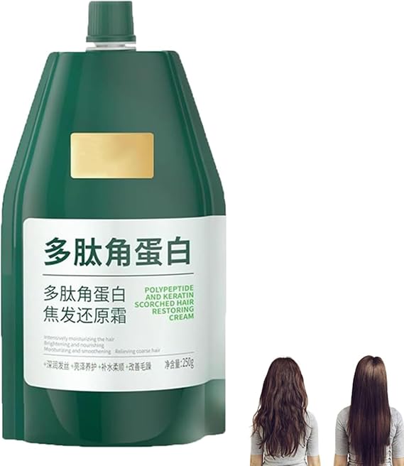 Polypeptide Keratin Hydrating Smoothing Hair Damage Repair Cream, Keratin Hair Mask, Nourishing & Conditioning Leave-In Deep Conditioner,Deep Conditioning Hair Mask,for Dry&Damaged Hair (1pcs)
