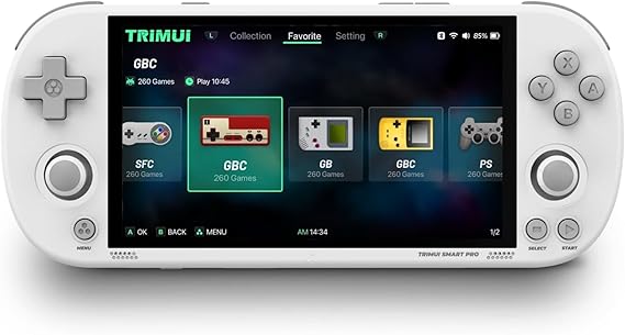 TRIMUI Smart Pro ハンドヘルドゲーム機、ホワイト 64G