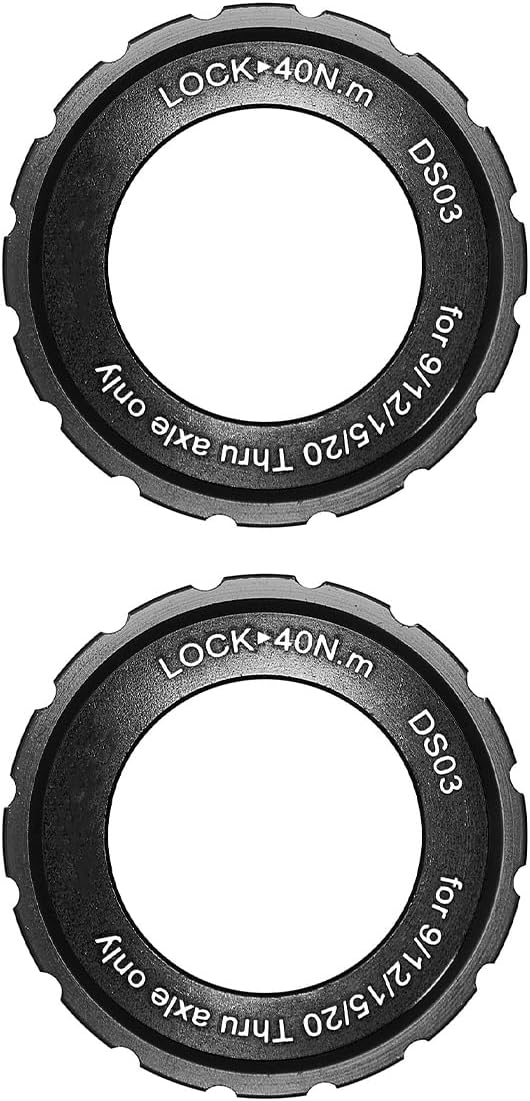 2PCS Locking Ring Brake Disc Compatible Thru Axle 44x26x8mm Aluminum Alloy Bike Hub Center Lock For Bike Mountain Bike