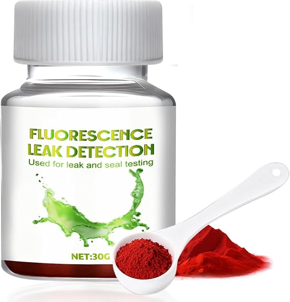 Drain Dye, Drain Tracing Dye,Leak Detection Tracing Dye, Drain Tracing Dye Fluorescein, Highly Water-Soluble, for Pipeline Leak Detection, Pool Inspection, Suitable for All Types of Pools