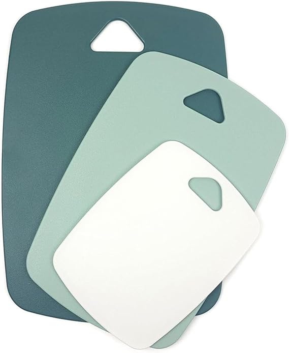 Plastic Chopping Board Set of 3, Dishwasher Safe, BPA Free