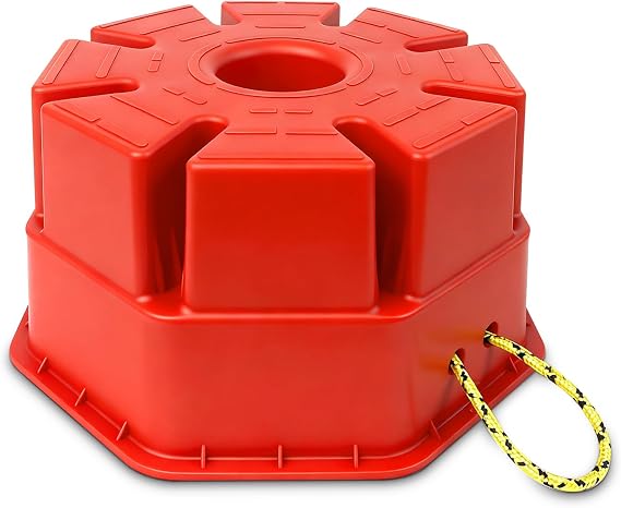 Roblockロブロック 高さ6インチ トレーラージャックブロック ハンドル付き 高耐久 Rvスタビライザーブロック 舌ジャッキ、ポスト、足、5輪、円形、正方形またはシザースタビライザー用 Rv必需品 トラベルトレーラー用 1パック