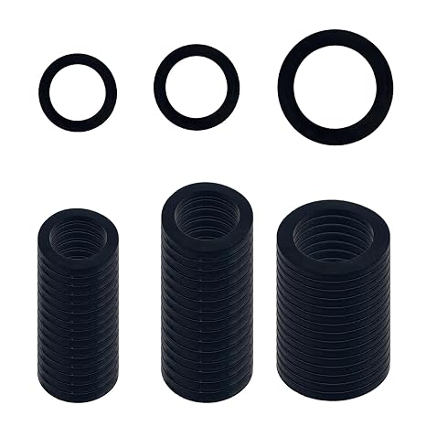 45pcs Rubber Washers Assorted, 1/2 Inch, 3/4 Inch Shower Hose Sealing Rings