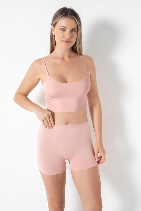 Kadın Boxer Şort, Lazer Kesim, Dikişsiz, 3'lü Set