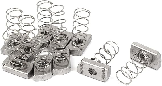 Sourcingmap M10 304 Stainless Steel Strut Spring Channel Nuts 10 Pcs