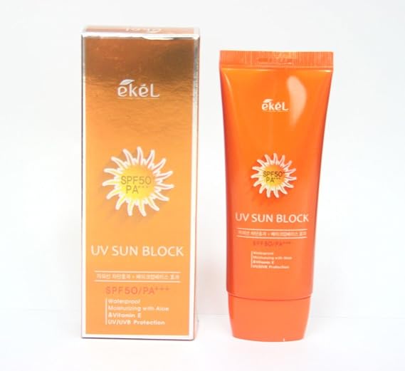 Vitamin E Sunscreen Cream SPF50 PA+++70ml / Vitamin E Sun Block Cream SPF50 PA+++ 2.4 fl oz 70 ml / UV Protection / Makeup Base Effect / Waterproof / Korean Cosmetics