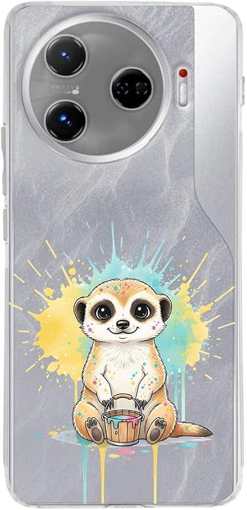 Tecno Camon 30 Pro 5G ile Uyumlu Splash Mirket Tasarımlı Şeffaf Silikon Kılıf