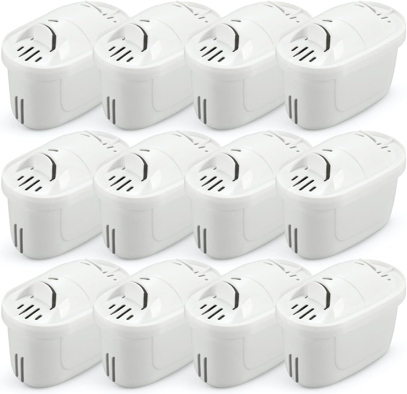 Finest-Filters Compatible with Maxtra Replacement Water Filter Cartridges for Brita Maxtra Plus Water Jug and Brita Kettle Universal Filter Cartridge - Pack of 12 Cartridges