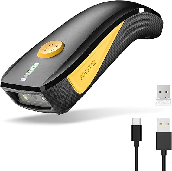 NETUM CS7501 QR Scanner - Improved Bluetooth Barcode Scanner Portable 1D/2D Scanner for Warehouse Management Wireless Imager for Tablets Android iOS PC & POS Systems