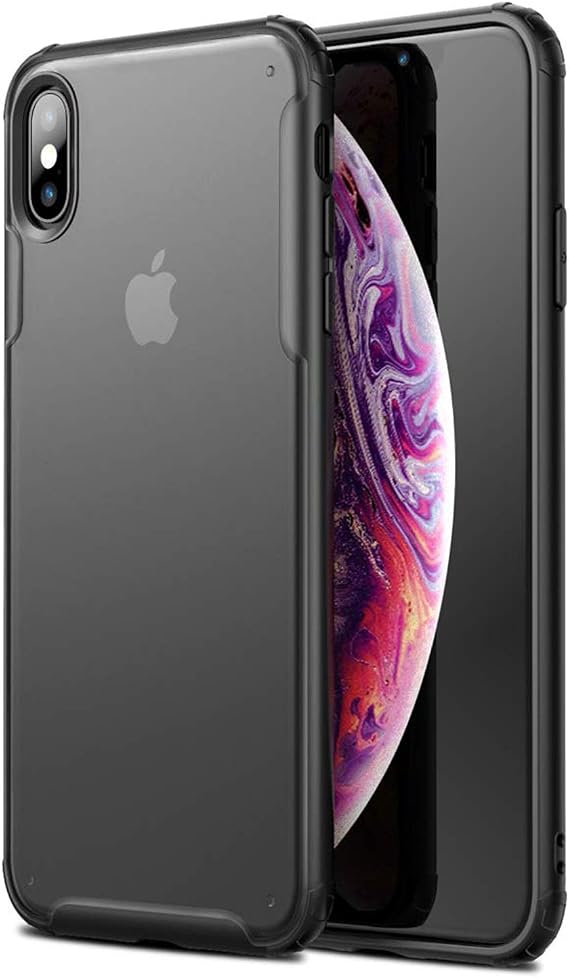 Microsonic Apple iPhone X için Kılıf Frosted Frame Siyah [iPhone X ile Uyumlu Kılıf - Siyah]