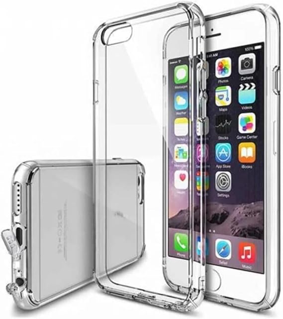 HEARTZ iPhone Tam Korumalı Telefonunuzun Tam Görünmesini Sağlayıp Telefonunuzun Kendi Güzelliğini Ön Plana Çıkaran Şarj Bölümü Tıpalı Koruma Sağlayan Şeffaf Silikon Telefon Kılıfı (iPhone 7-8)
