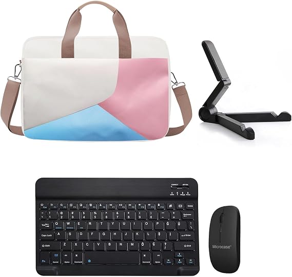 Microcase Honor Pad X8a 11 inch Tablet için Tablet Çanta + Bluetooth Klavye + Mouse + Tablet Standı Siyah- AL4233