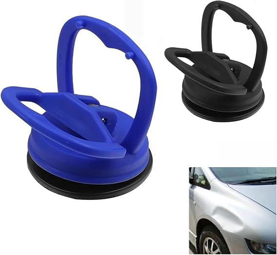2 Pcs Car Dent Puller Kit, Powerful Dent Puller Suction Cup Tools, Multi-Use dent Removal kit Set, for Cars Body, Glass, Screen, Tiles Lifting, Heavy Objects Moving. (Black & Blue)