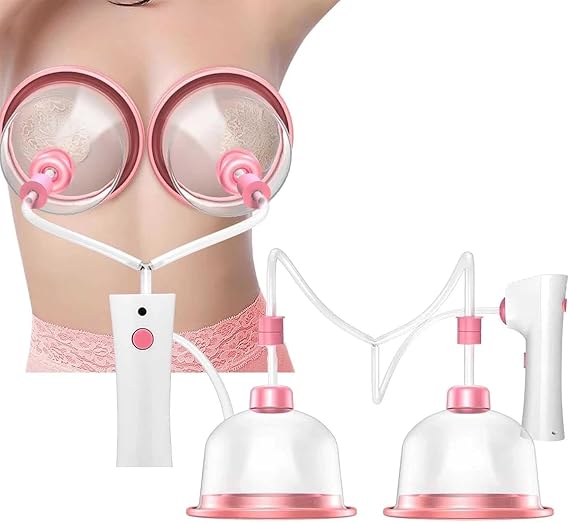 Negative Pressure Vacuum Breast Cup Electric Chest Massage Machine for Chest Enlargement Enhance - Simulated Human Massage Technique