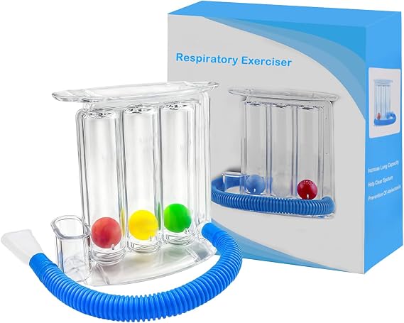 Deep Breathing Lung Exerciser, Washable Respiratory Exerciser, Respiratory Training System, 3 Ball Deep Breathing Exerciser, Respiratory Exercise, Incentive Spirometer Spirometry for Lung Trainer