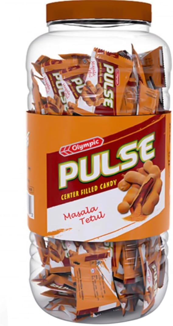 Olympic Pulse Candy Masala tetul Tamarind flavour centre filled Masala candy 200 candy (Spicy Tamarind)