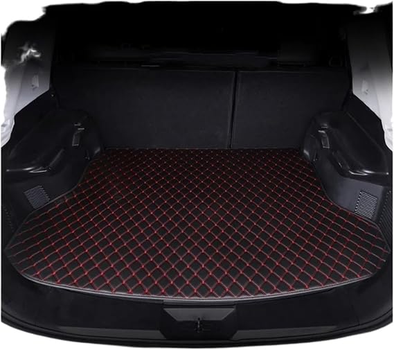 Boot Liner Custom Car Trunk Mats Fit For JAC JS4 2021-2026 Leather Cargo Liner Car Mat Accessories SUV Boot Liner(Black Red)